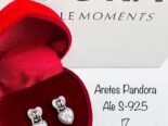 Aretes Pandora S-925. LM joyería