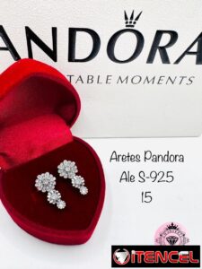 Aretes Pandora S-925. LM joyería