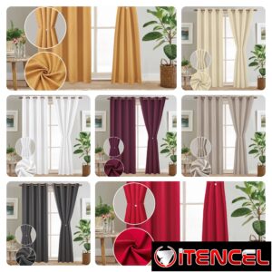 Cortinas Blackout tapasol, los 2 paños. Medidas 140 de ancho cada paño x 220 cm largo. Incluye 2 borlas (lo que recoje la cortina)