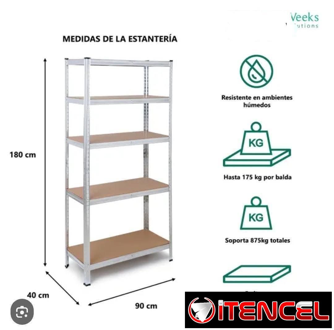 ✅Estante de metal multifuncional para ordenar o exhibir mercancía u otros fines