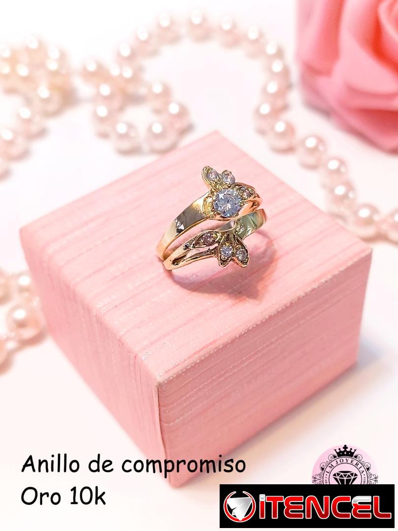 Anillos de compromiso Oro 10k. LM joyería.
