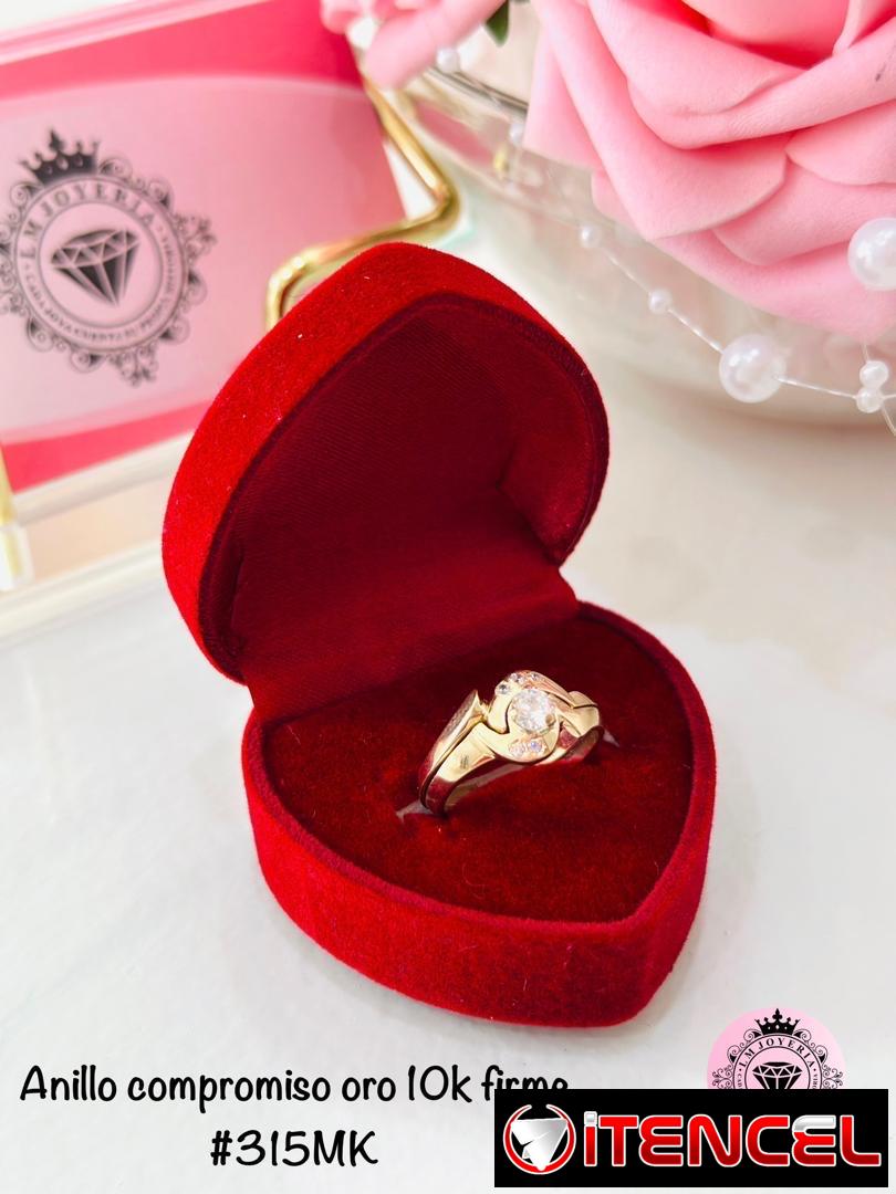 Anillos de compromiso Oro 10k. LM joyería.