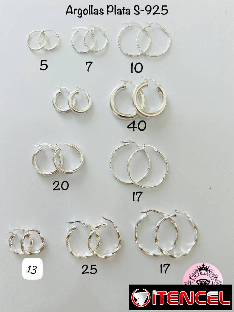 Argollas de Plata S-925. LM joyería.