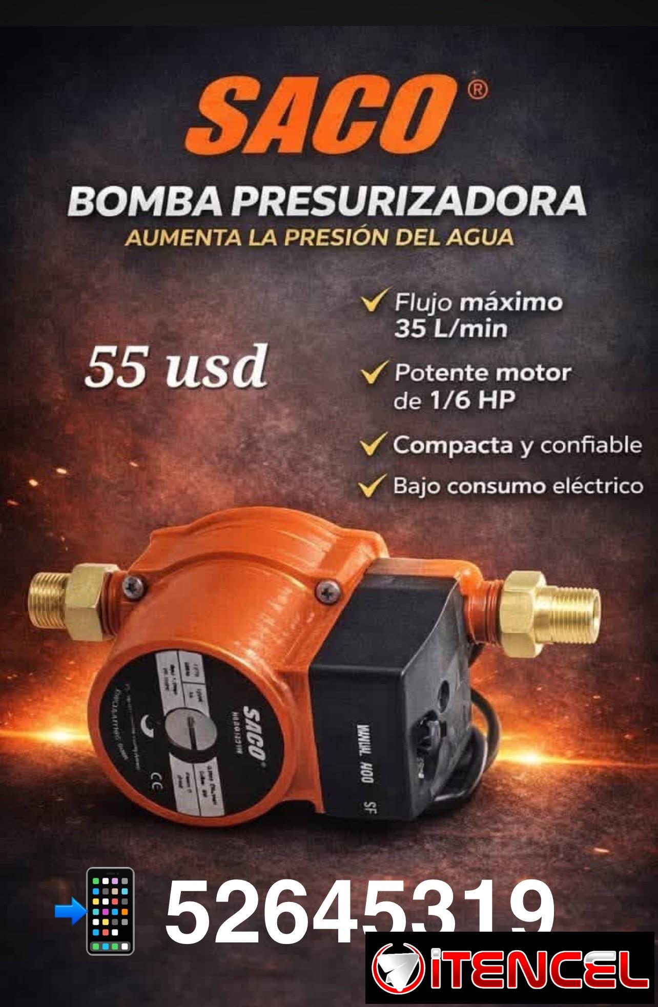 Bomba presurizadora SACO 110volt 35L/min – 9 metros de altura !