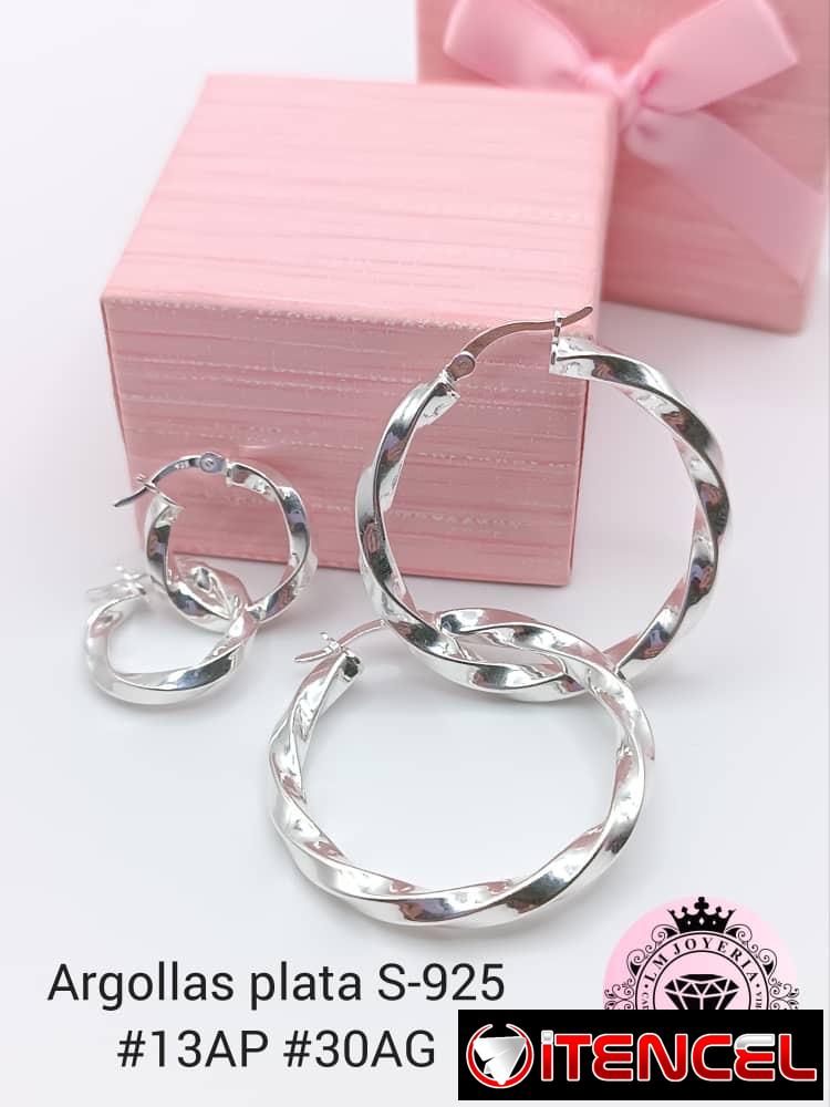 Argollas de Plata S-925. LM joyería.
