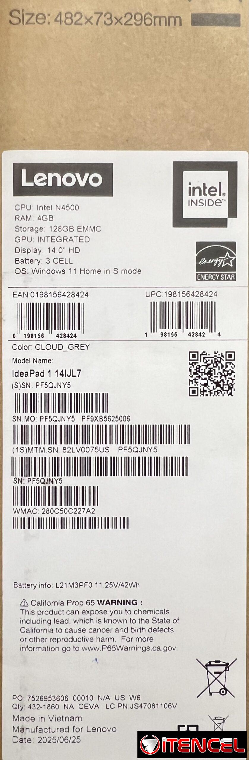 Laptop LENOVO 14” nueva en su caja a estrenar !!!