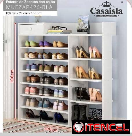 👟Zapateras de madera PVC