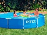 Piscina redonda nueva en caja