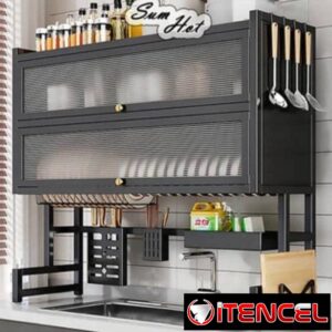 Platero escurridor altamente duradero y resistente al agua con doble closet