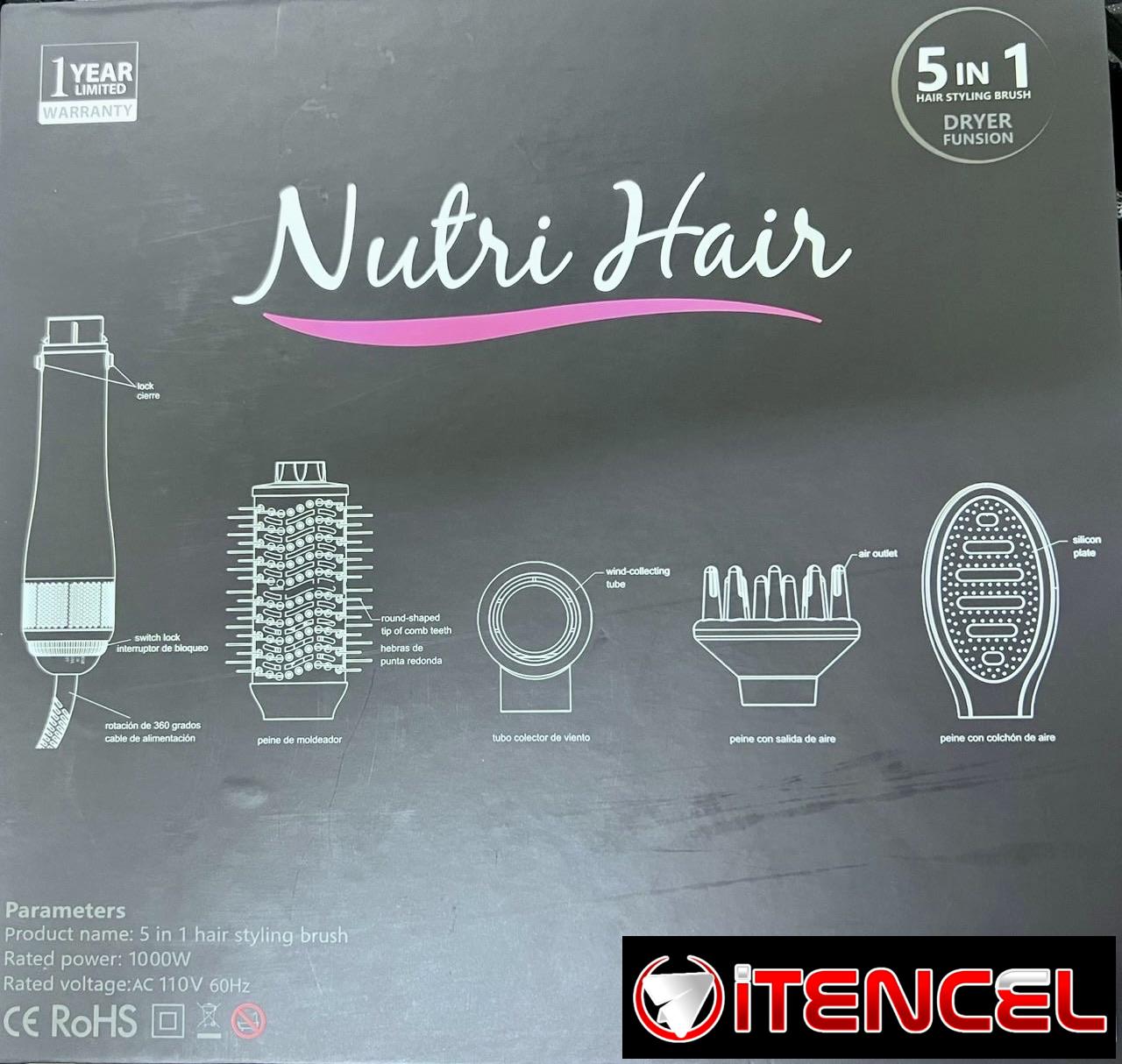 Ideal para el día de las madres ! Cepillo secador eléctrico multifuncional 5 en 1 – 110volt