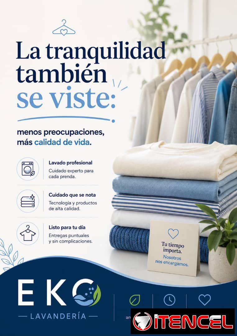 Lavandería EKO, lavamos, secamos y doblamos tu ropa