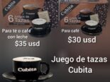 Set de tazas Cubitas, en dos formatos pequeñas para cafe expreso o grandes para capuchinos
