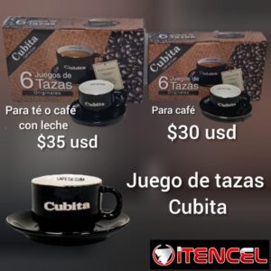 Set de tazas Cubitas, en dos formatos pequeñas para cafe expreso o grandes para capuchinos
