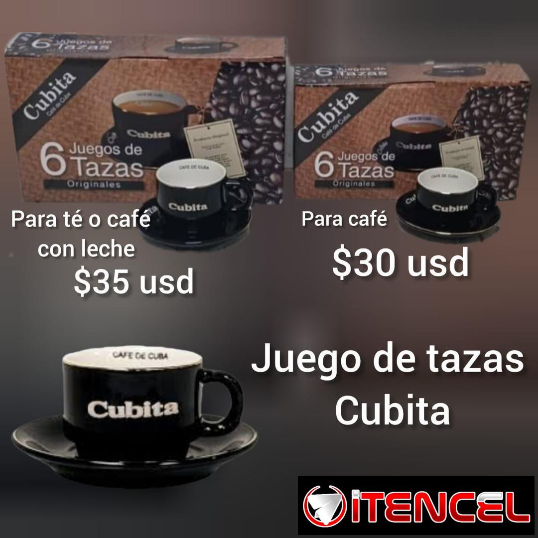 Set de tazas Cubitas, en dos formatos pequeñas para cafe expreso o grandes para capuchinos