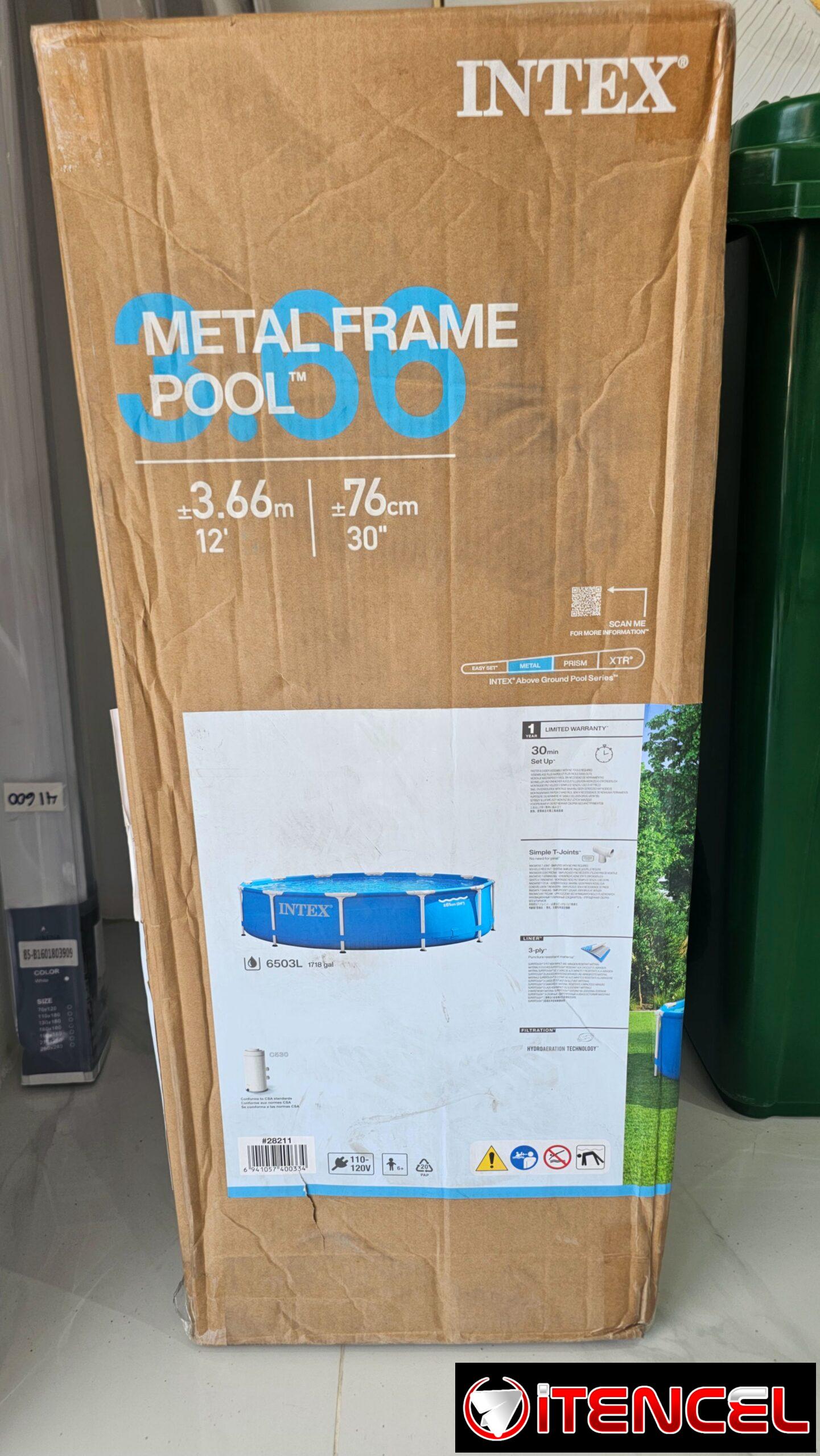 Piscina redonda nueva en caja