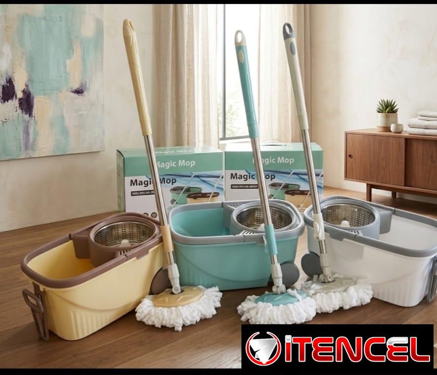 💦Fregonas con 2 respuestos ✅Ruedas grandes 💵$12 000 ✅Los 3 colores disponibles