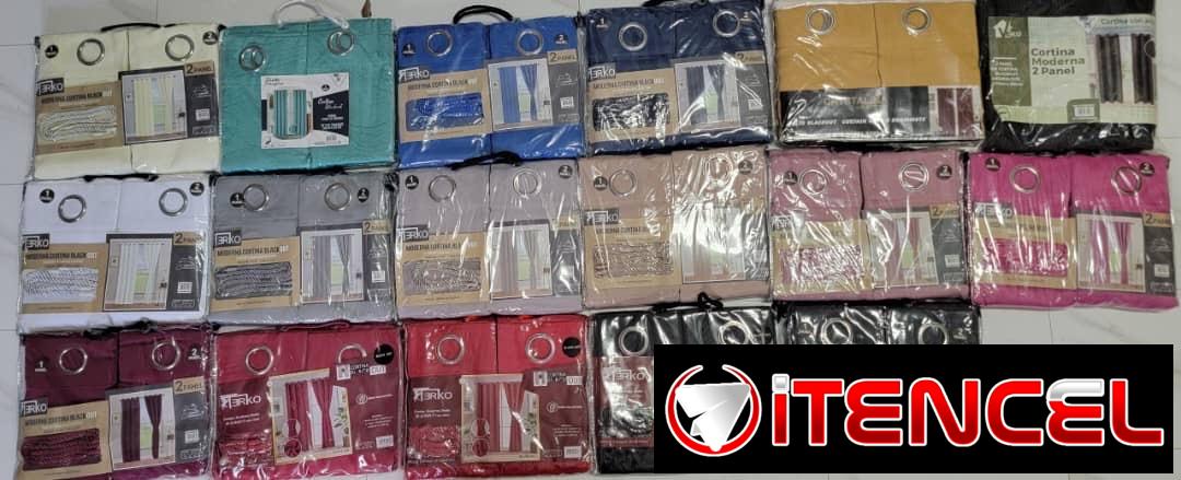 Cortinas Blackout tapasol, los 2 paños. Medidas 140 de ancho cada paño x 220 cm largo. Incluye 2 borlas (lo que recoje la cortina)