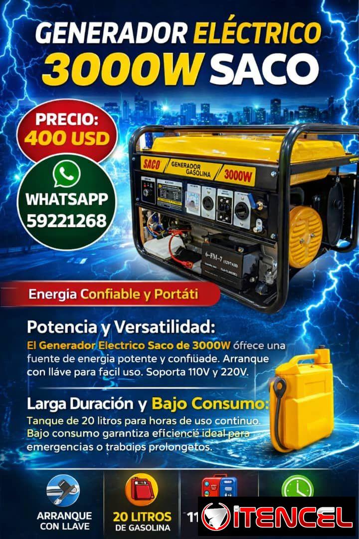 GENERADOR ELÉCTRICO 3000 W