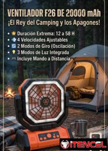Ventilador recargable F26