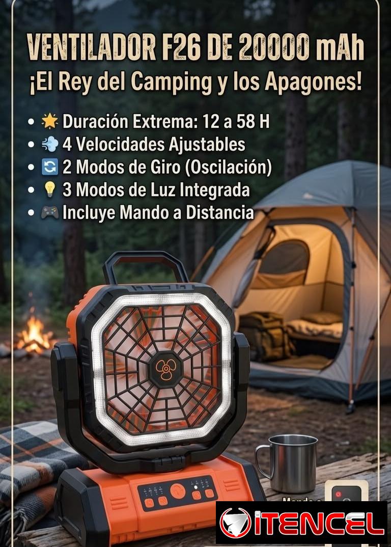Ventilador recargable F26