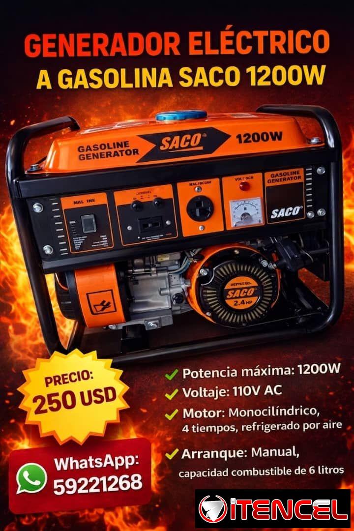 GENERADOR ELÉCTRICO SACO 1200 W
