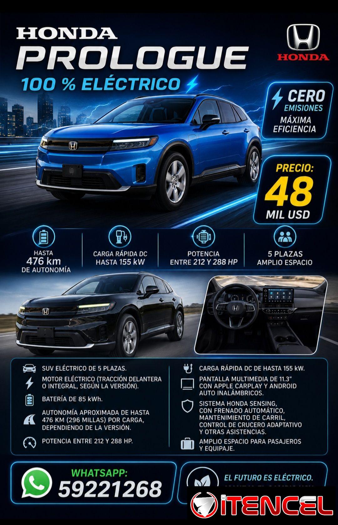 *Honda Prologue 100 % eléctrico*