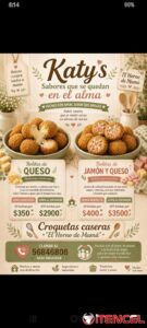 Venta de Croquetas DITU de Pollo, jamón y queso, Bolitas de Queso, Bolitas de Jamón y Queso. Además de vender Panetelas y Cakes.