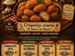 Venta de Croquetas DITU de Pollo, jamón y queso, Bolitas de Queso, Bolitas de Jamón y Queso. Además de vender Panetelas y Cakes.