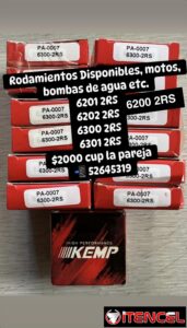 Rodamientos, Genuine, 6200 2RS, 6201 2RS, 6202 2RS, 6300 2RS y 6301 2RS
