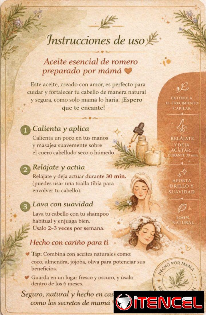 Aceites macerado de Romero. Cuidado del cabello. Aceites para el cuidado capilar. Belleza. Remedios naturales.