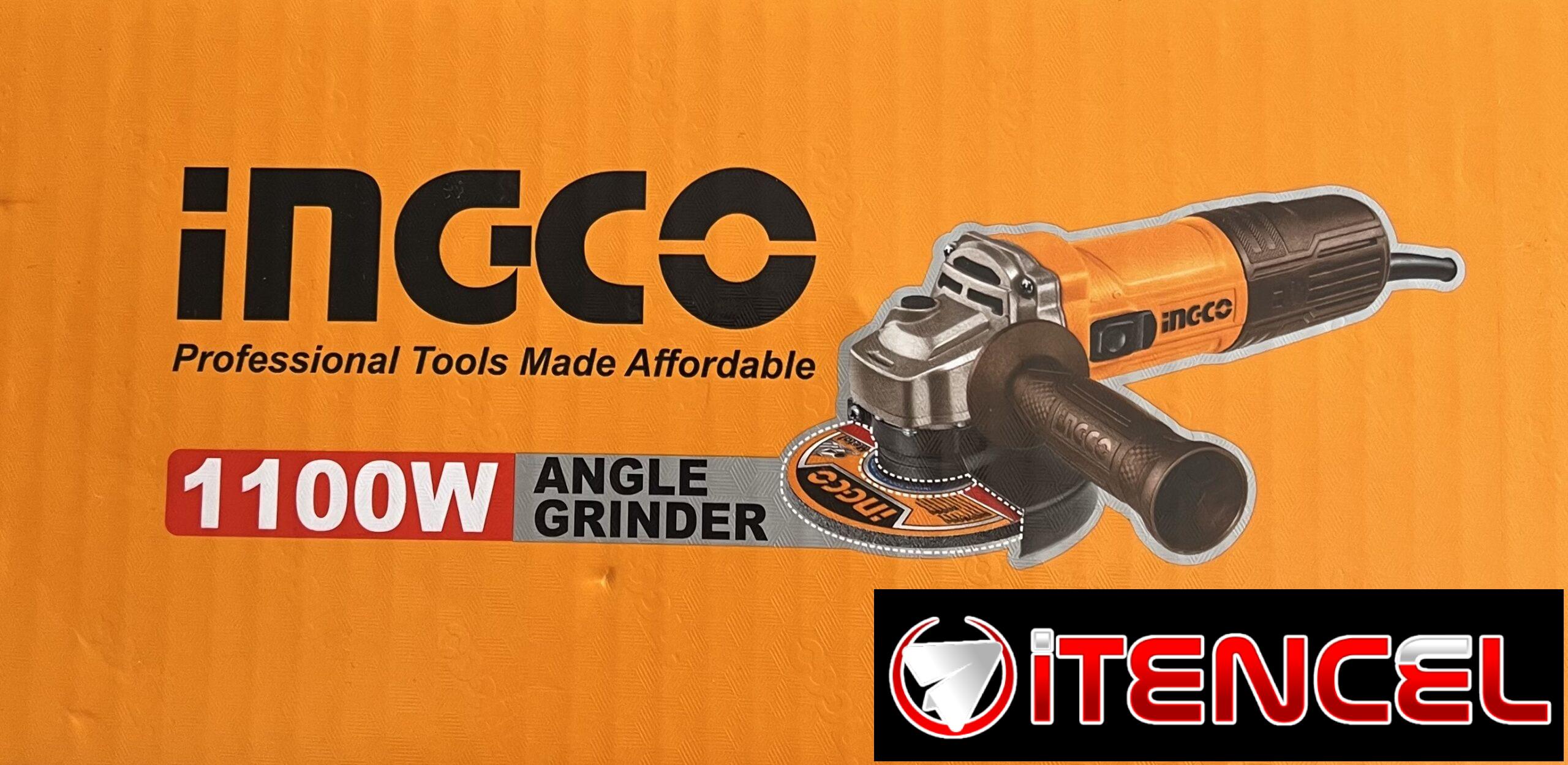Amoladora angular INGCO 110 volt y 1100 watt para uso profesional