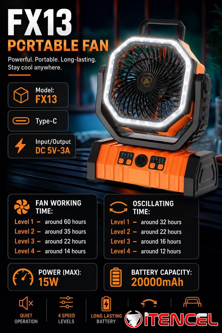 Vendo ventiladores recargables modelos Fx13 y x13de 20000 mah ^