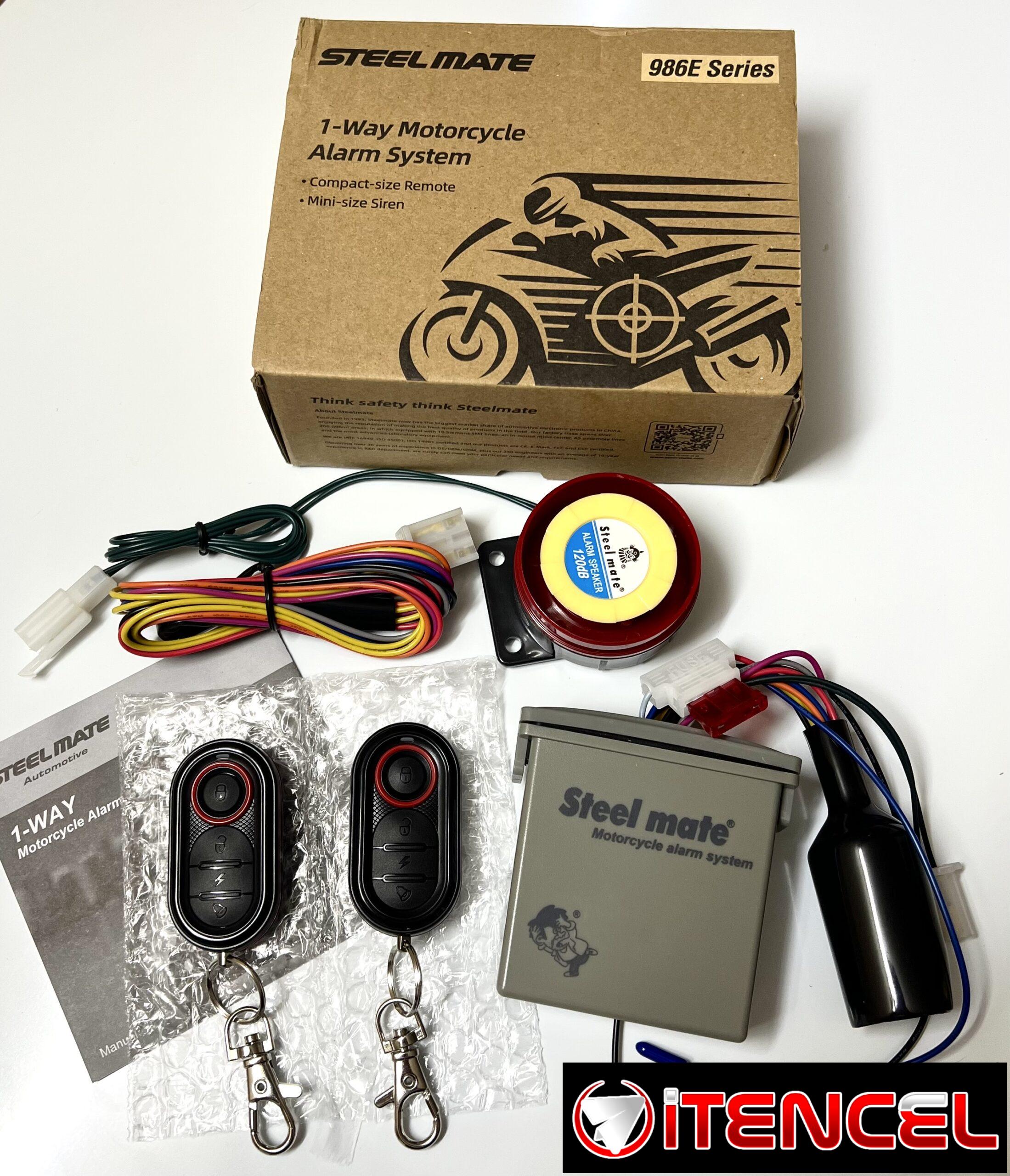 ALARMAS PARA MOTOS DE COMBUSTIÓN marca STEELMATE 986E con arranque a distancia !