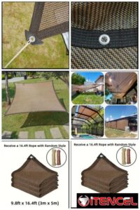 Toldo para sombra marrón 2 x 4 $23