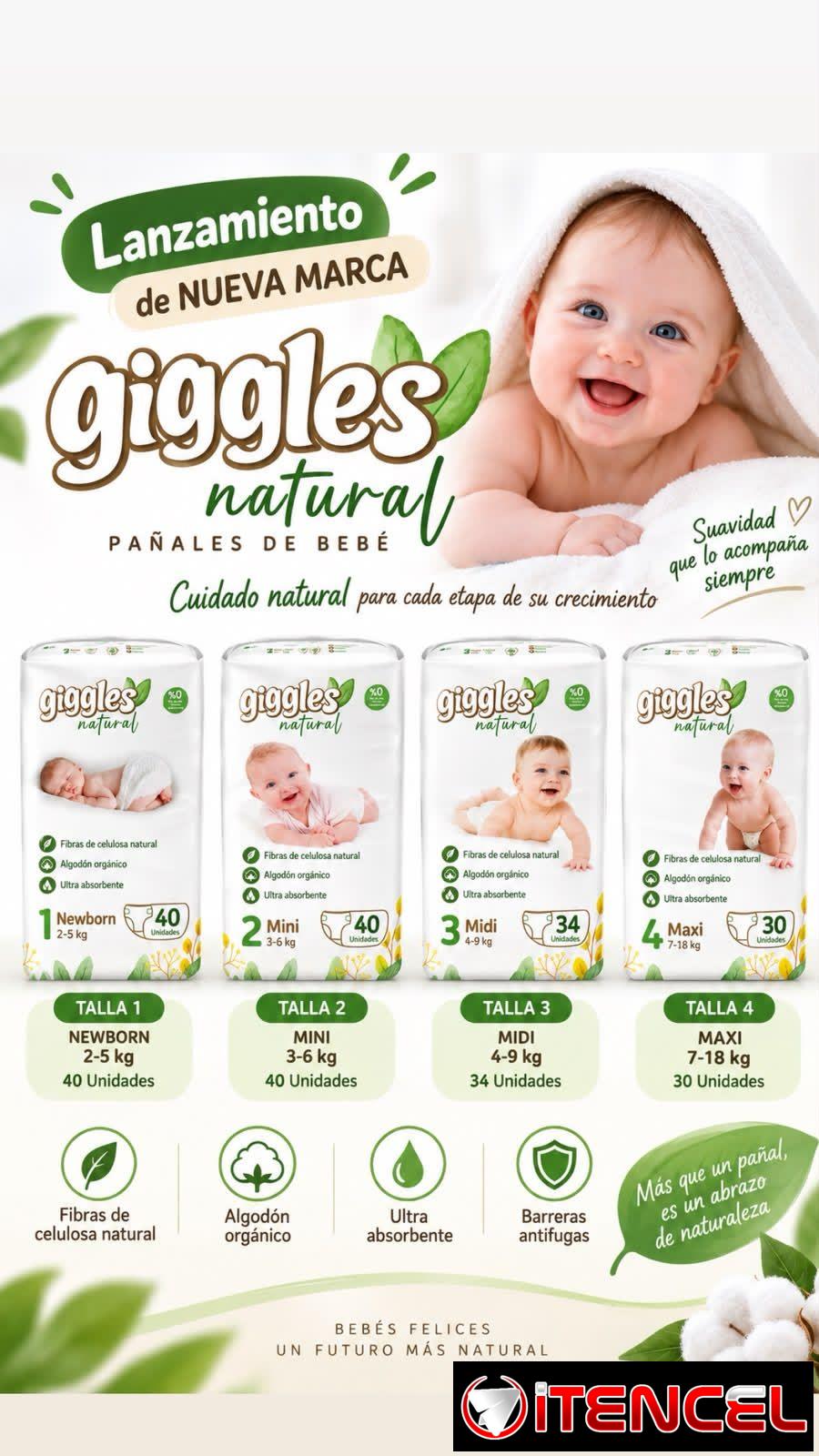 Culeros desechables Giggles- todas las tallas