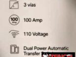 Transfer eléctrico Automático 110volt, 3 vías, 100 Amp