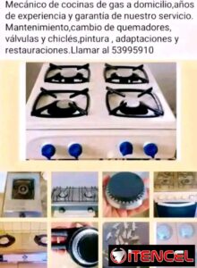 Mecánico de cocina de gas a domicilio sin costo adicional 53995910