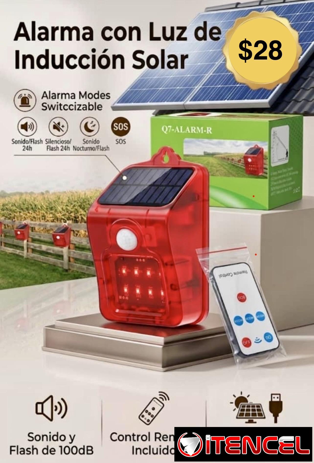 Alarmas con luz de inducción Solar !
