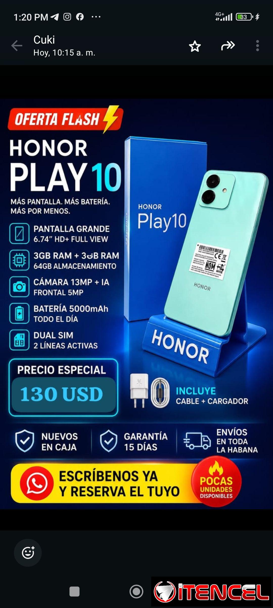 HONOR PLAY 10 – SMARTPHONE GAMA ALTA