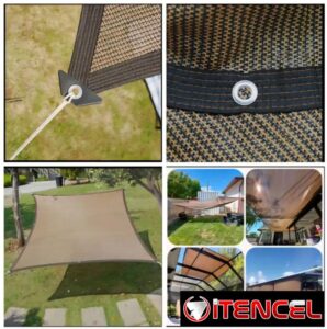 Toldo malla para sombra marrón 2×7m $38