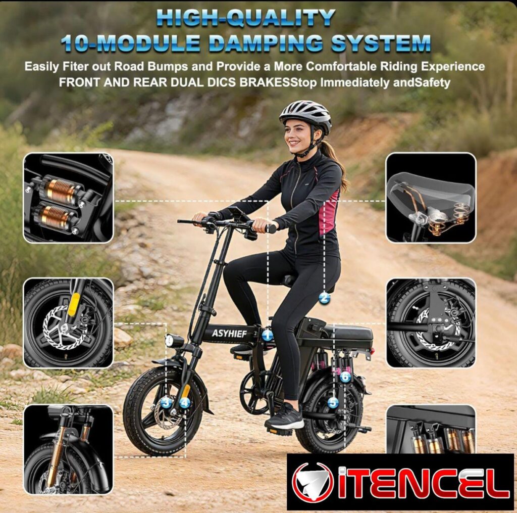 BICICLETA ELÉCTRICA PLEGABLE 14" 1200W 48V - NUEVA EN CAJA - $500 USD — foto 4