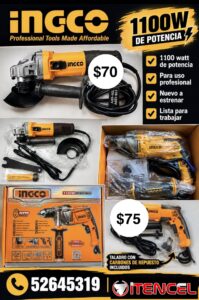 Taladros y Amoladoras Angulares INGCO 1100watt de potencia !