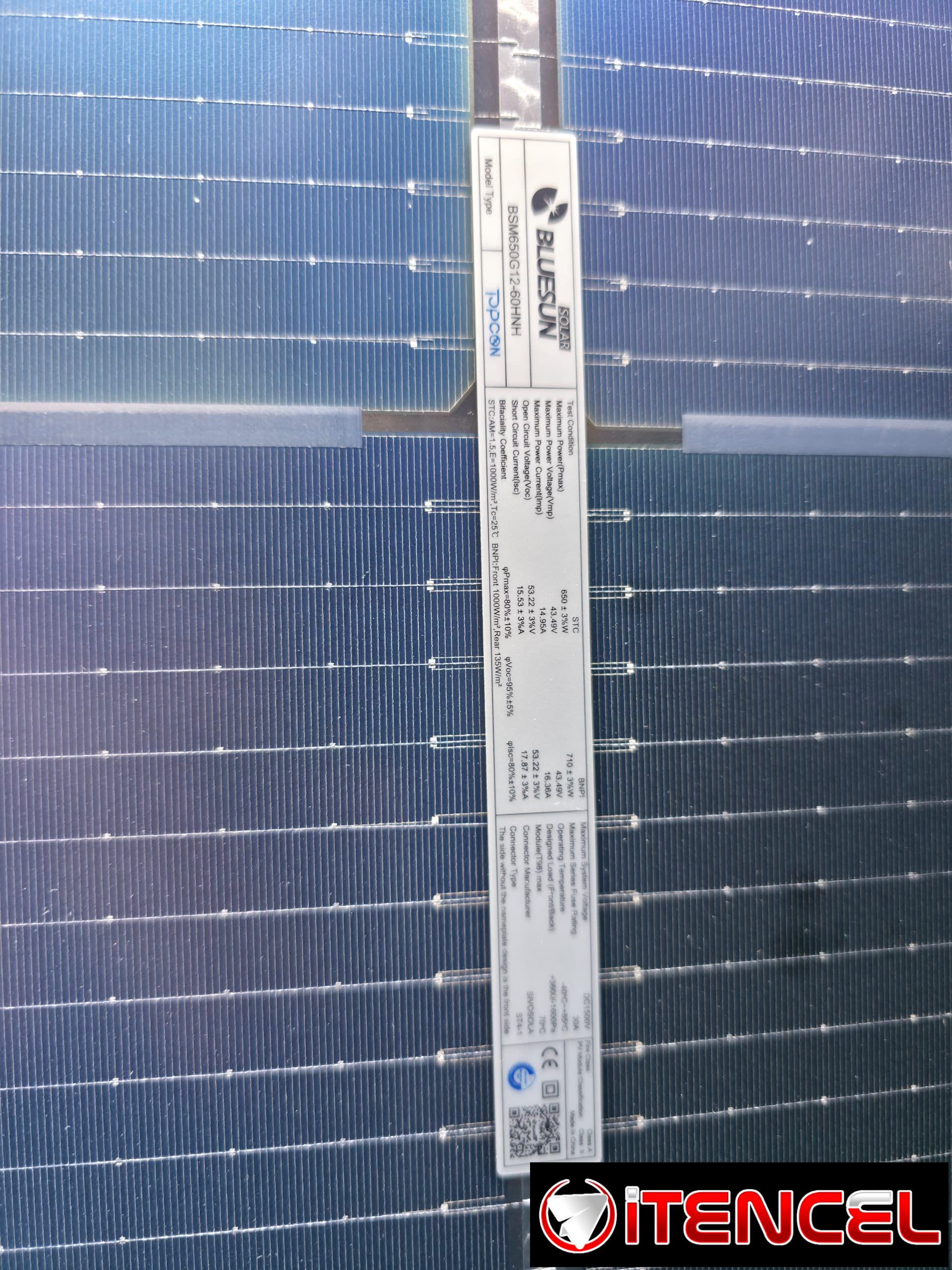 Paneles 650w bifaciales monocristalinos